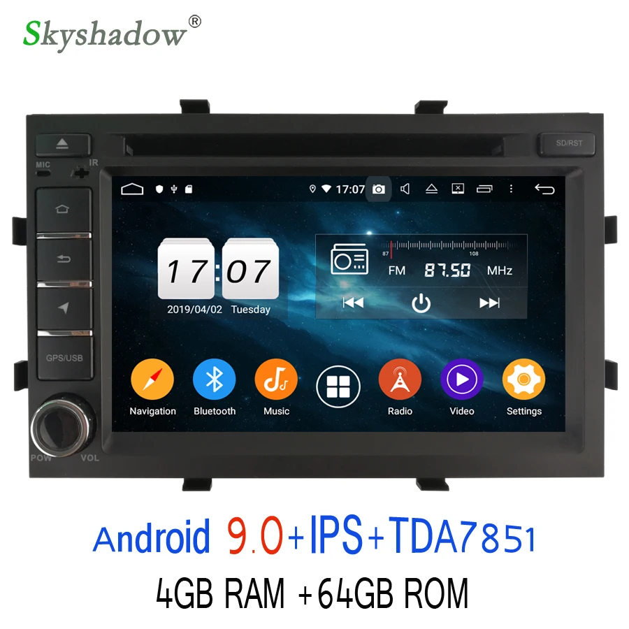 Excellent DSP IPS Android 9.0 64GB ROM 4GB For Chevrolet Cobalt Spin Onix 2012-2017 Car DVD Player Wifi BT 4.2 RDS RADIO GPS Glonass map 3