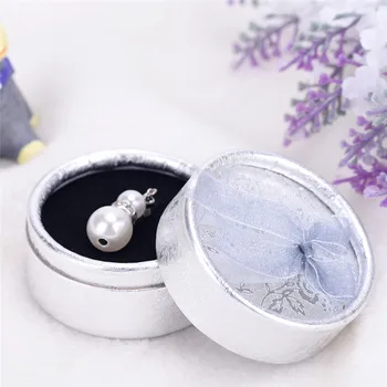 

1 PC Lace Bow Tie Round Paper Velveteen Cardboard Ring Box Jewelry Carrying Cases Accessories for Wedding Ring Boxes