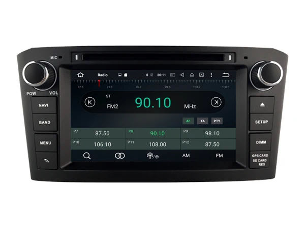 Ips экран Android 8 0 автомобильный Dvd Navi плеер для TOYOTA AVENSIS 2005 2006 2007 черная рамка gps suto