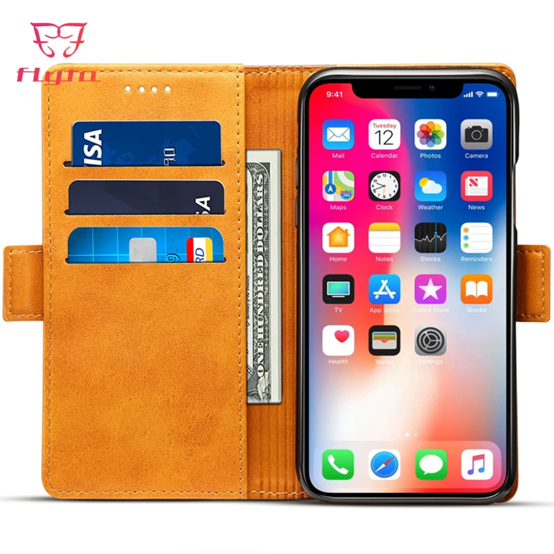 Чехол FlyTo для телефона IPhoneX XS IPhone XR IPhoneXS Max чехол из искусственной кожи 8 7 6S 6 Plus