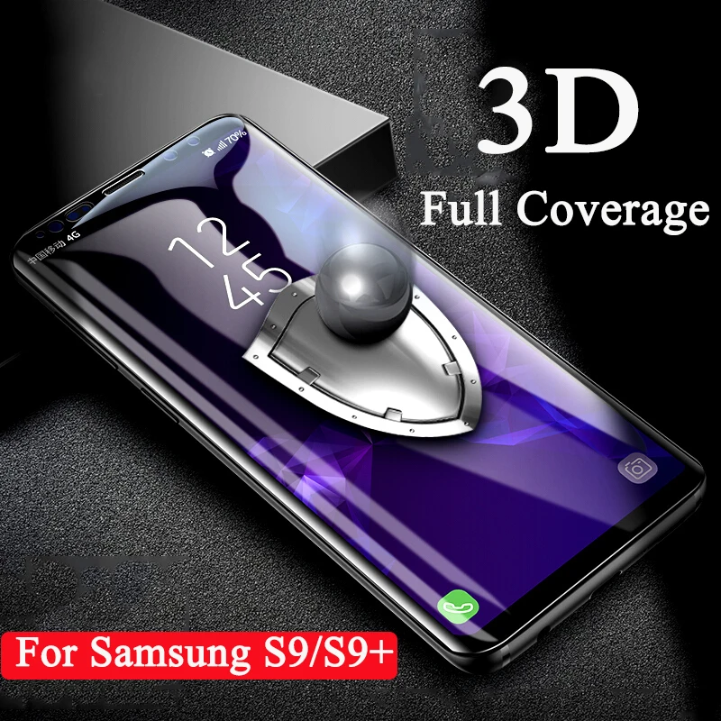 

3D Full Curved Tempered Glass For Samsung S6 S7 S8 S9 Edge Plus Note 9 Screen Protector Cover 9H Explosion-proof Film For Note 8