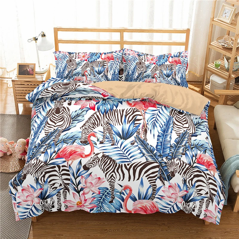 Yi Chu Xin 3d Flamingo Bedding Set Queen Size Animal Tropical