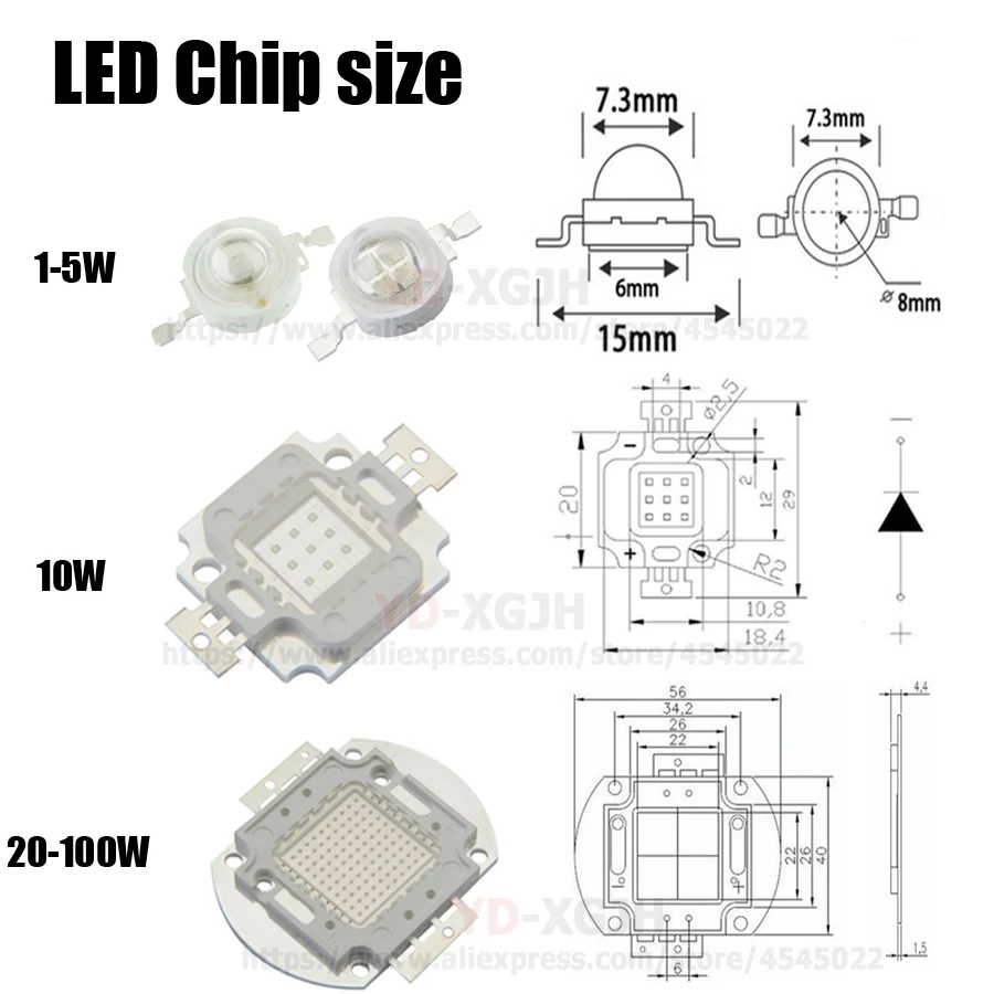 Высокая Мощность светодио дный Chip1W 3 Вт 5 Вт 10W 20W 30W 50W 100 Вт для выращивания растений темно-красный 660 Садоводство цветников внутреннего