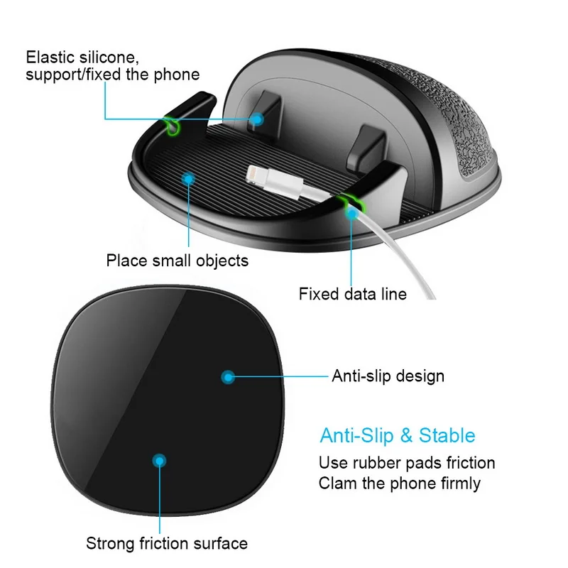 1 шт. Автомобильный держатель для Телефона Противоскользящий Автомобильный держатель для телефона силиконовая подставка-коврик, совместимый с смартфон, GPS устройства для телефона