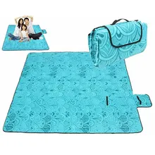 Пляжный с защитой от песка коврик водонепроницаемый 200x200 см Открытый Кемпинг коврик влагонепроницаемое одеяло Йога туризм пляж спальный коврик одеяло