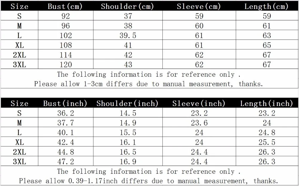 coat size
