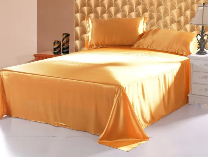 Атласные шелковые постельные принадлежности комплект постельного белья, одеяло, простыня наволочки на свадьбные постельные комплекты ropa de cama Шелковый домашний текстиль сабаны - Цвет: 09