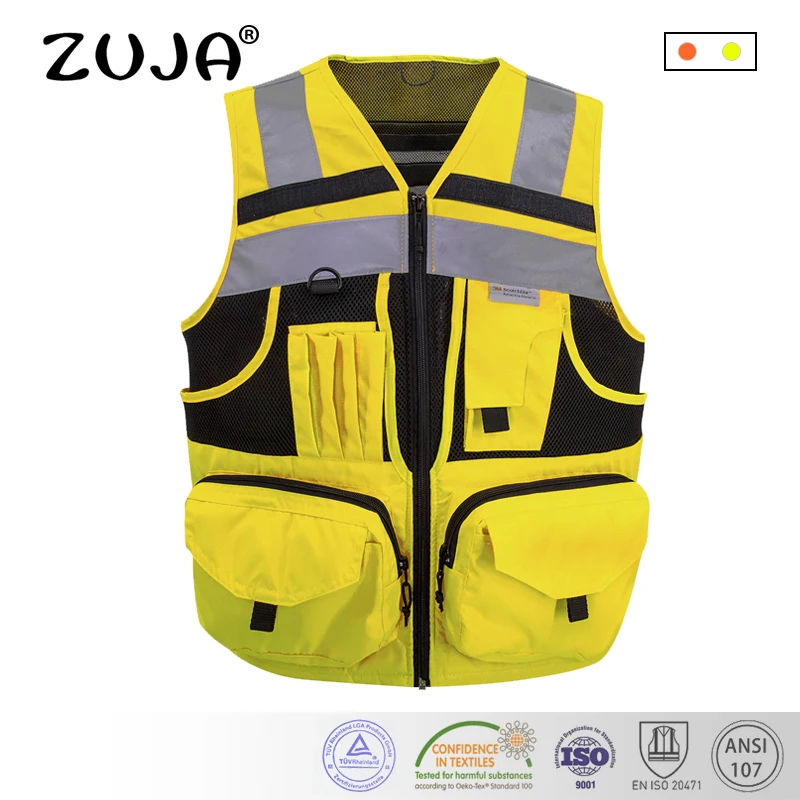Reflective Vest with Pockets High Visibility Safety Vest Outdoorin