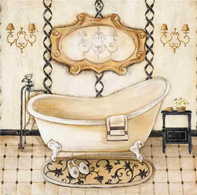 Buy MICSUNNY Vintage Bathtub Wall Art Paintings