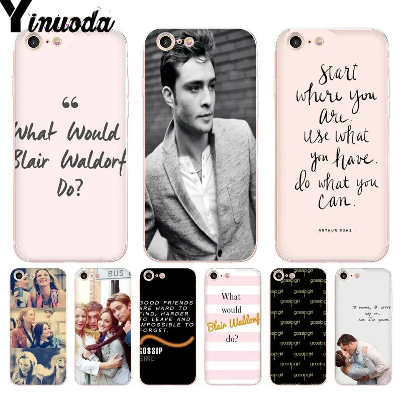 

Yinuoda Gossip Girl Blair Chuck Bass Coque Phone Case for iPhone 8 7 6 6S Plus X 10 5 5S SE XR XS XSMAX11 11pro 11promax