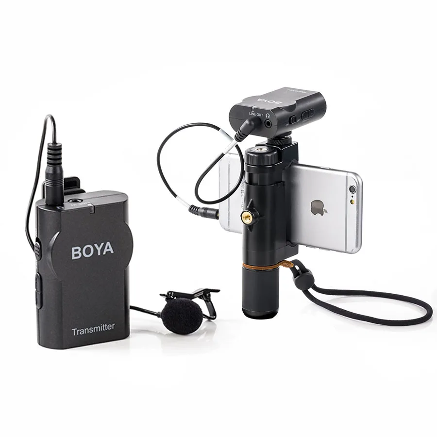 

BOYA BY-WM4 Professional Wireless Microphone Omnidirectional Lavalier Mic For Canon DSLR Recorder For iPhone 5 6 7 8 Microphones