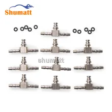 100 шт. инжектор Common Rail обратный топливный обратного потока трубы Т Тип Железный тройник соединение для бренда 110 серии инъекций