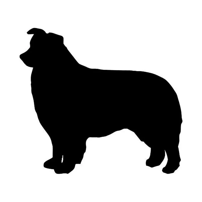 

10.6*9.5CM Border Collie Dog Vinyl Decal Reflective Car Window Stickers Car Styling Bumper Decoration Black/Silver S1-0477