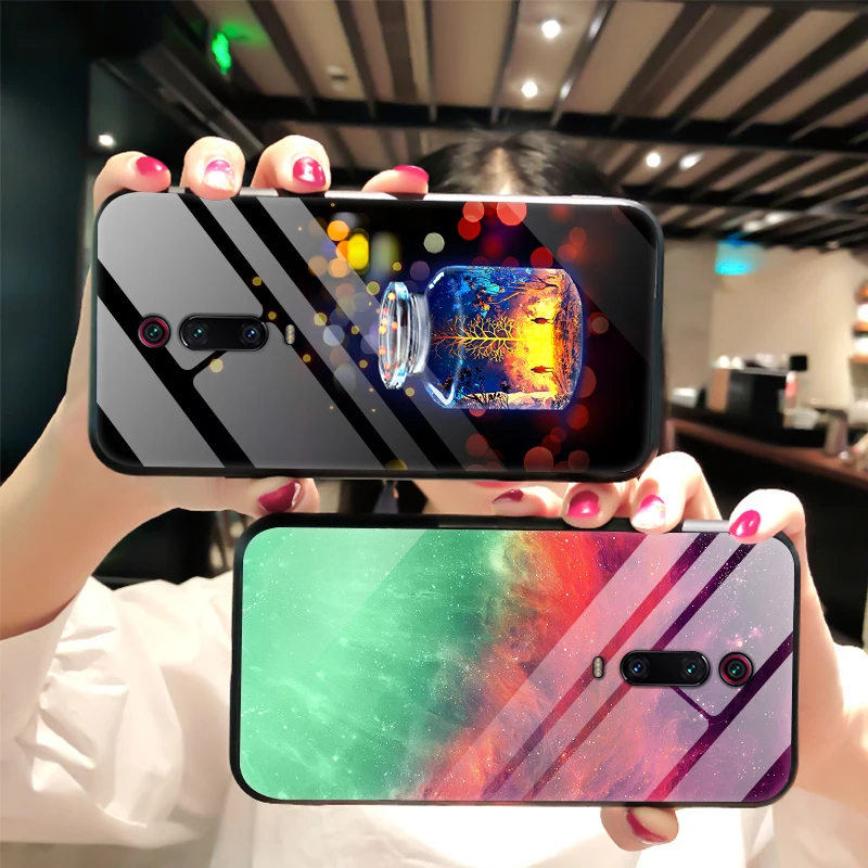 Tempered Glass Case For Xiaomi mi 9T Cover Mi9T Pro Soft Bumper 3D Cat Printing Funda For Xiaomi mi 9T Pro mi9T Mi9 T Phone Case