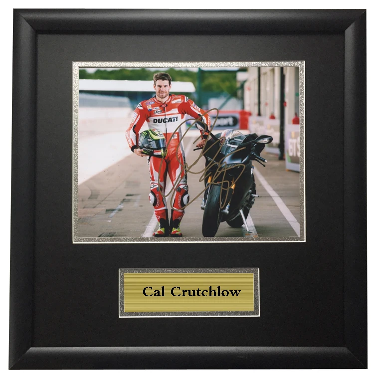 

SA COA MOTOGP Cal Crutchlow Racer hand autographed signed Photo Framed