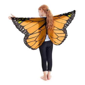 

VOGUEON Boys Girls Butterfly Wing Cape Kids Fairy tale Princess Party Cosplay Costume Accessories Cartoon Wrap Birthday Gift