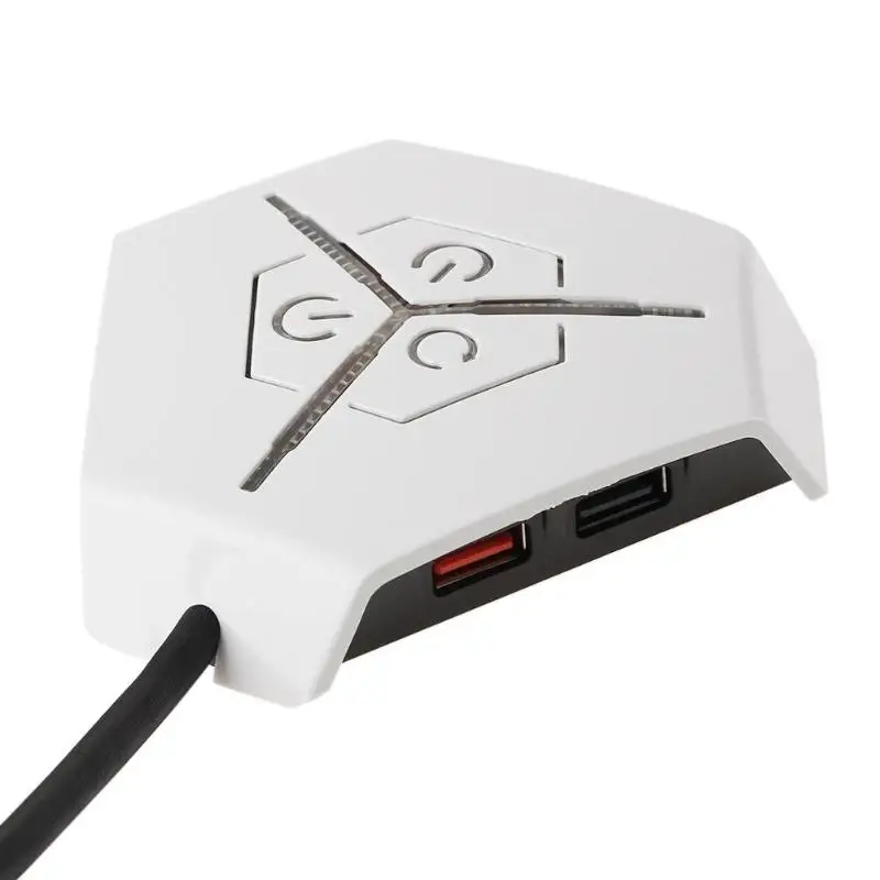 المزدوج منافذ USB للماء كمبيوتر مكتبي PC حالة امدادات الطاقة على/قبالة زر التبديل دعم PCI اتصال