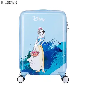 KLQDZMS 20 inches children cartoon ABS+PC rolling luggage trolley suitcase cute snow white travel bag for girls 1