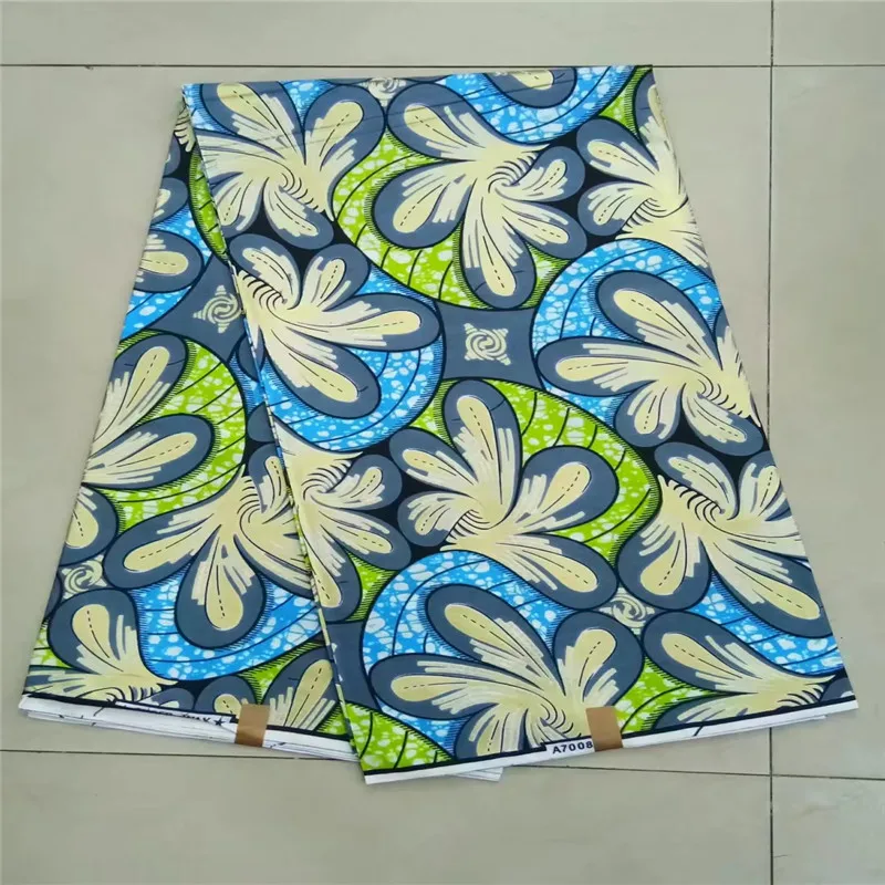 NN!Color gold checkered high quality ankara african wax fabric