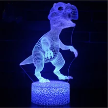 Динозавр тема mark 3D светодиодный лампа игры СВЕТОДИОДНЫЙ ночник 7 цветов изменить сенсорный настроение лампа челнока