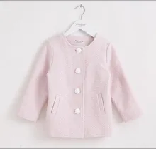 2016 Brand new девушки куртки и пальто сплошной цвет куртки дети девушка верхняя одежда пальто Дети Blazer Девушки Тренчкот