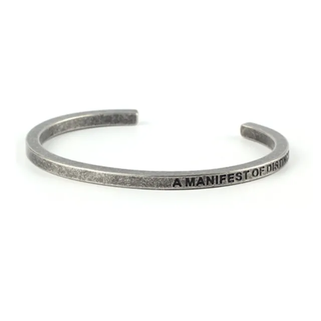 New Arrival Engraved Letter Stainless Steel Bracelet Men Cuff New Arrival Engraved Letter Stainless Steel Bracelet Men Cuff Bracelets Anium Jewelry Bangle Whole