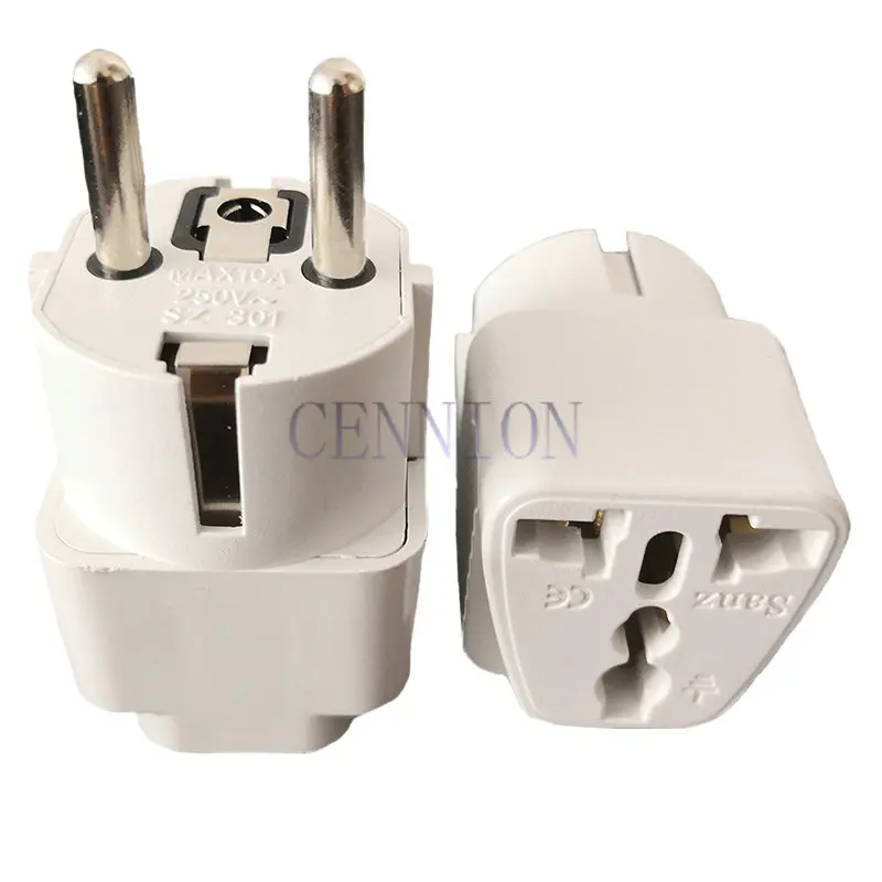 Copper Pass 10A UK EU AU US to DE FR AC Power Plug Trip Travel Adaptor Convertor 50pcs express free