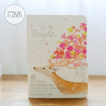 

Natural Notebook Japanese Cute Bright Deer Blank Pages Drawing Graffiti DIY Personal Diary Doodle Planner Sketchbook Gifts