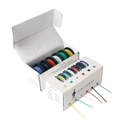 42m/box electronic Stranded Wire 24 AWG UL3132 Flexible Silicone Electrical Wire Rubber Insulated Tinned Copper 300V 6 Colors