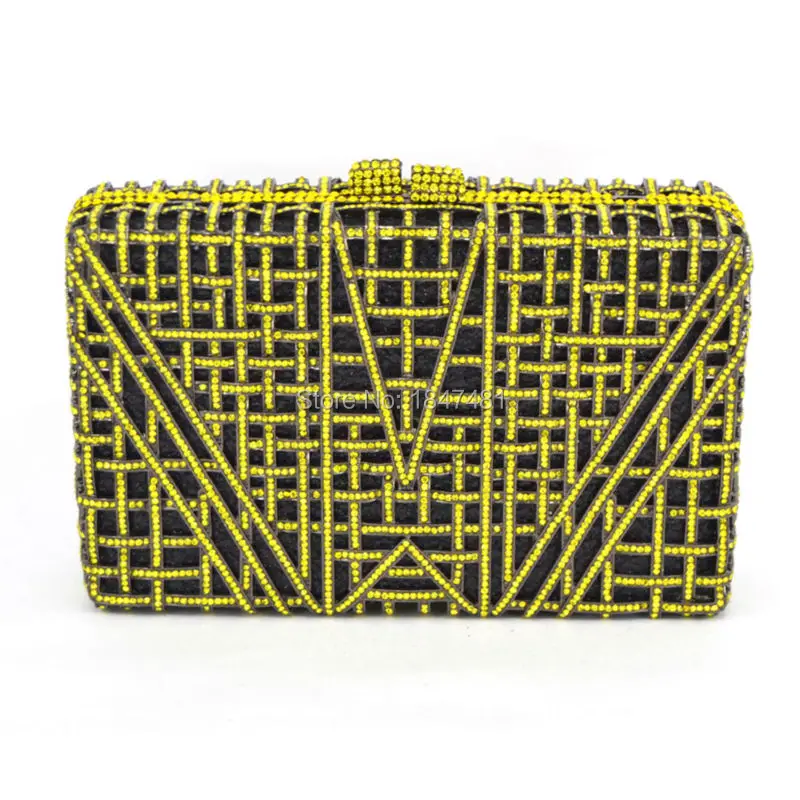 Crystal font b Clutches b font Evening Bags Box Shape Women font b Clutches b font