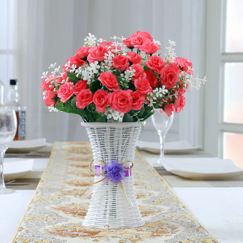 Plastic Flower Arrangement Pot Washable Health Environmental Protection Ribbon Home Decoration Office Desktop Small Ornaments Plastic Flower Arrangement Pot Washable Health Environmental Protection Ribbon Home Decoration Office Desktop Small Ornaments