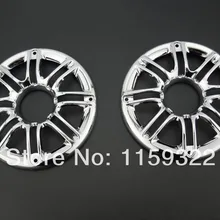 Неопределенные аксессуары для мотоциклов хромированный АБС-пластик 3D Круглый задний фронтальный динамик Гриль Крышка для Harley Touring Electra Glide