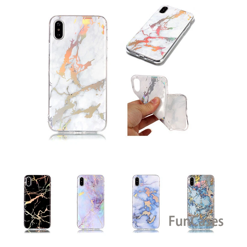 

Case For iPhone XS Max XR Case Silicone For iPhone XS Case Plating Bling Marble Soft TPU Back Cover aifon Mobiltelefonen