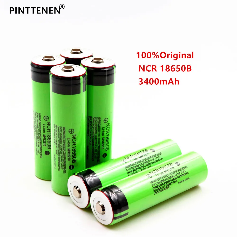 Новый оригинальный 18650 аккумулятор 3 7 v 3400 mah литий ионный NCR18650B с острым (без PCB) для