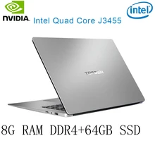 P2-38 8G RAM 64G SSD Intel Celeron J3455 NvIDIA GeForce 940M Gaming laptop keyboard and OS language available for choose