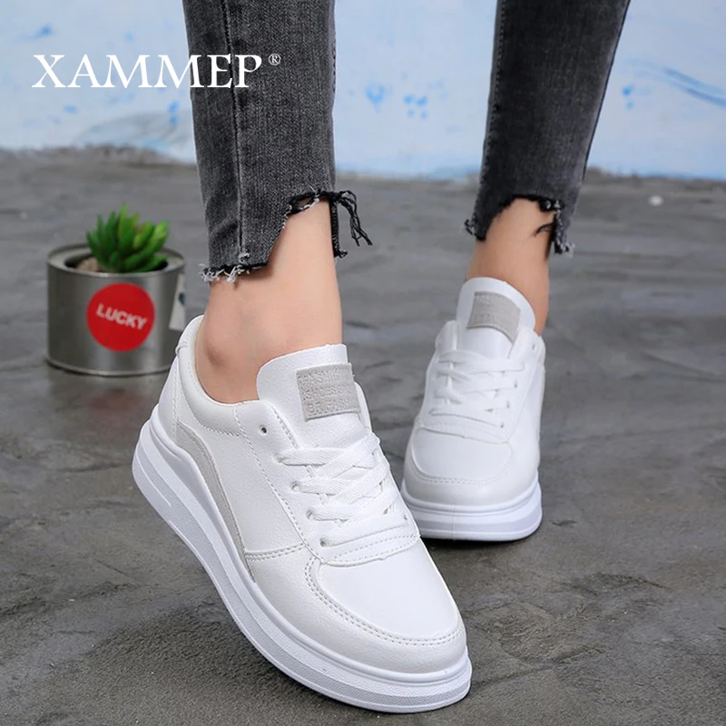 

Women Casual Shoes Women Sneakers Brand Women Shoes Ladies Trainers Flats Platform Shoes Plus Big Size PU Spring Autumn Xammep