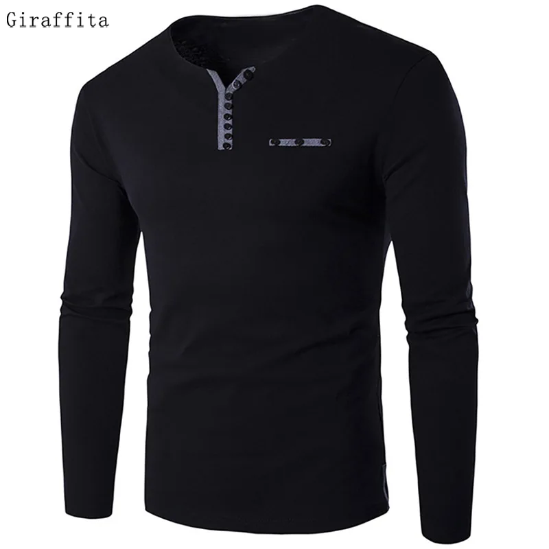 2017 Autumn Fashion Slim Fit Long Sleeve T font b Shirt b font font b Men