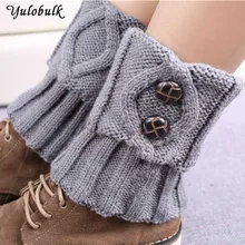 9 цветов, Женские Вязаные Гетры, короткие сапоги, манжеты, пуговицы, вязаные гетры, гетры для осени/зимы