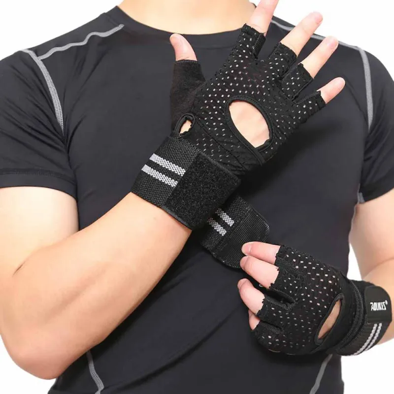 

Cycling Half Finger Gloves Nylon EVA Sponge Breathable Anti-slip Compression Wristband Handwear Outdoor Fitness Sportswear Acces