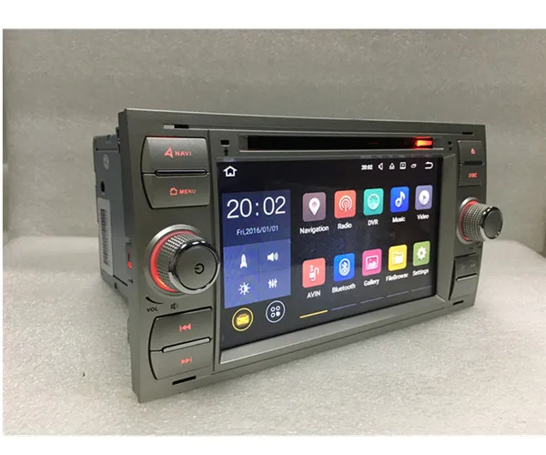 Discount 2din Car radio DVD 1024*600 Quad Core  Android for Ford Old Focus 2 Kuga Mondeo Connect S-MAX C-MAX Fusion Galaxy Fiesta Transit 16