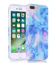 

For iPhone 7 Plus Case, Shiny Rose Gold White Marble Design SANGCE Clear Bumper Matte TPU Soft Rubber Silicone Cover Phone Case