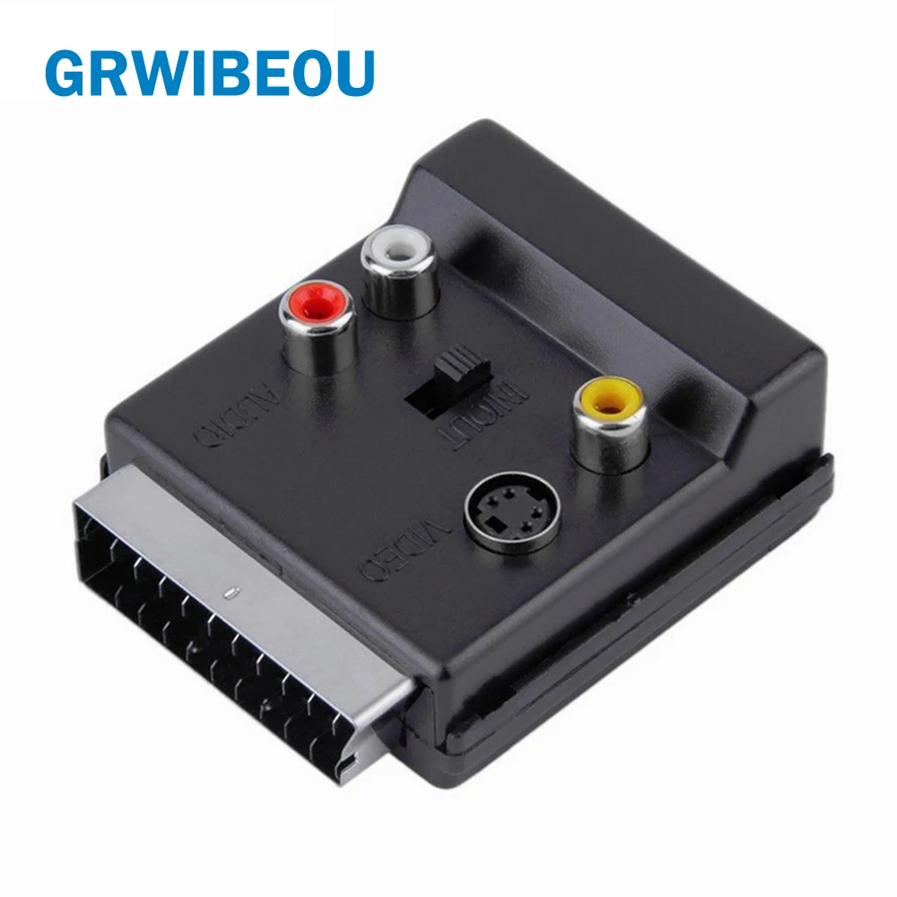 Топ 20 Pin SCART Male to 3 RCA Female S-Video Аудио кабель видеоадаптера штекер 3RCA Jack S Video AV tv