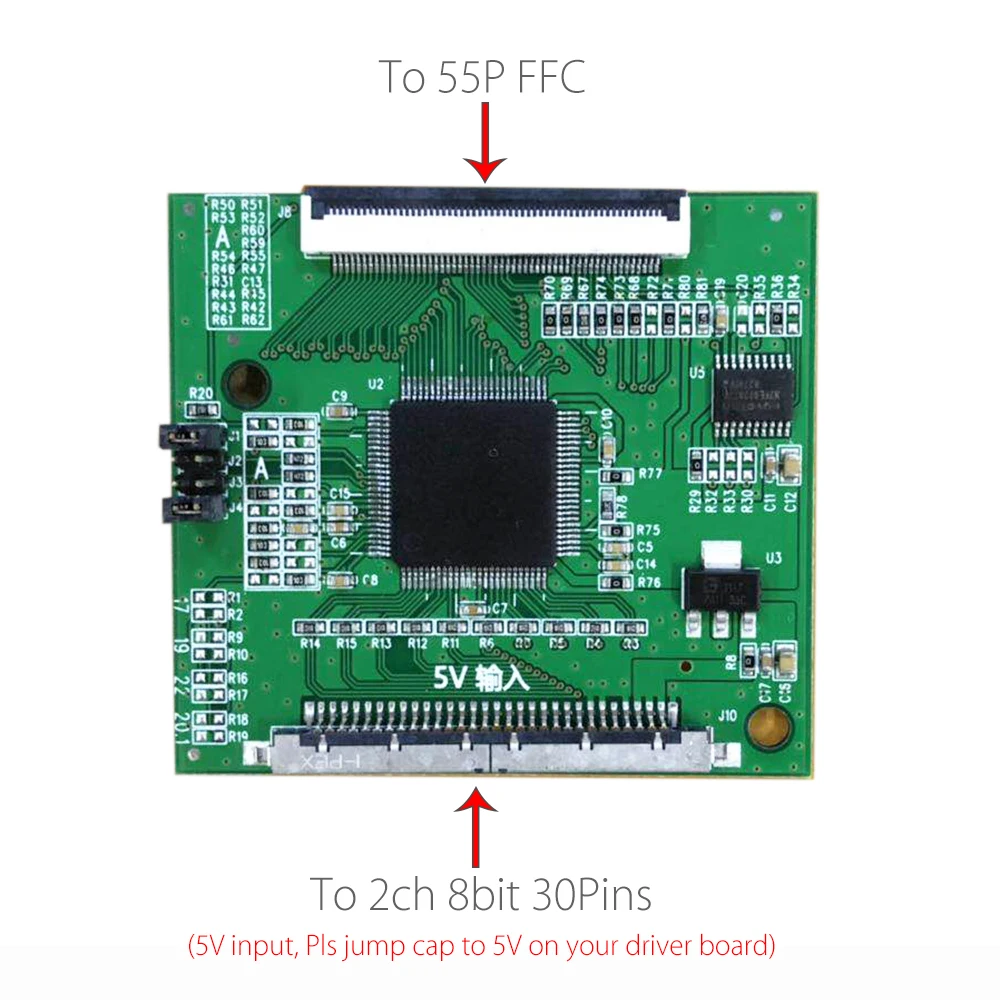 

RSDS_S4_V3.0 55P 0.5 FFC LVDS Turn RSDS Signal Transform Adapter Board Conversion Card for A220Z5 CLAA220WA02-ZB A190A8