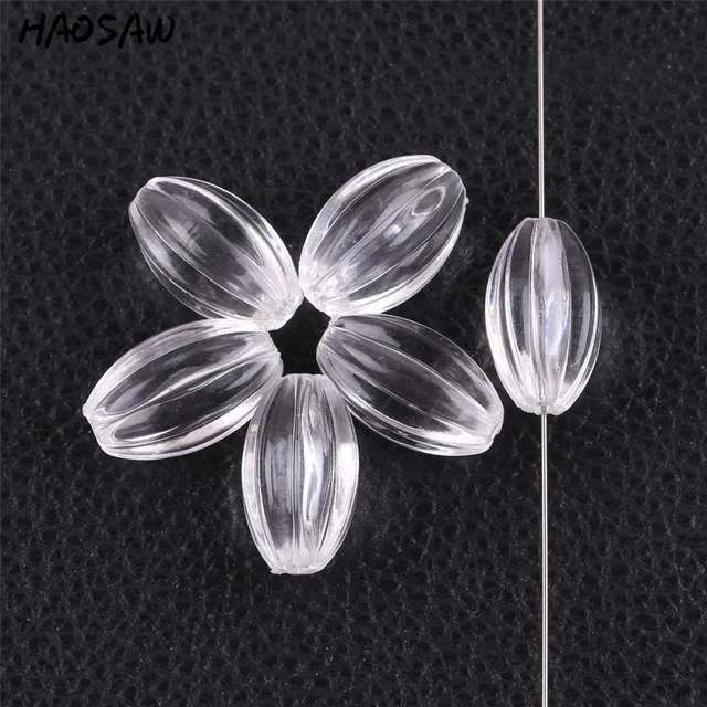 Buy 25*16mm 170Pcs Acrylic Clear Oval Shape Flat
