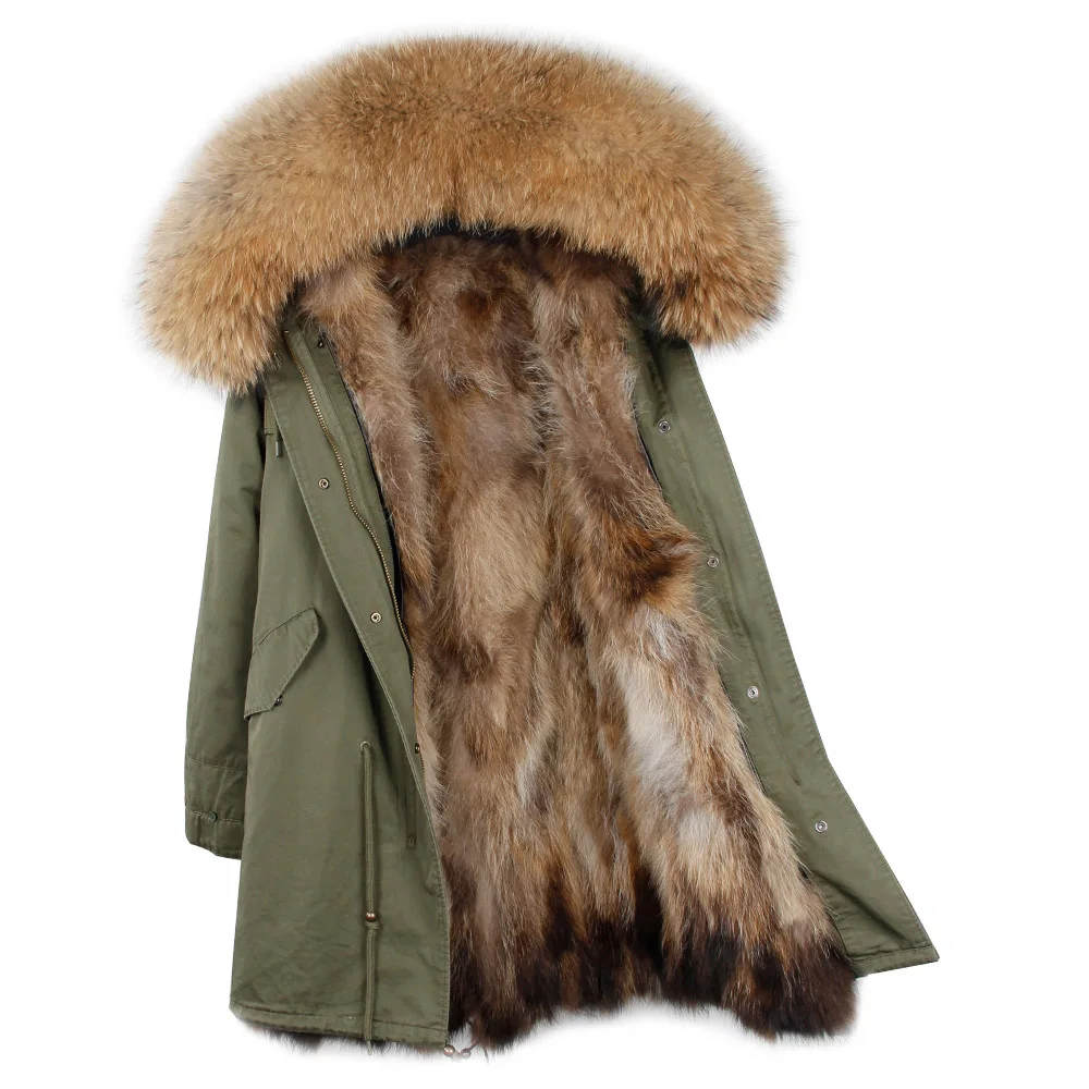 Brand Winter Jacket Women 2019 Long Real Fox Fur Coat Female Warm Fur
