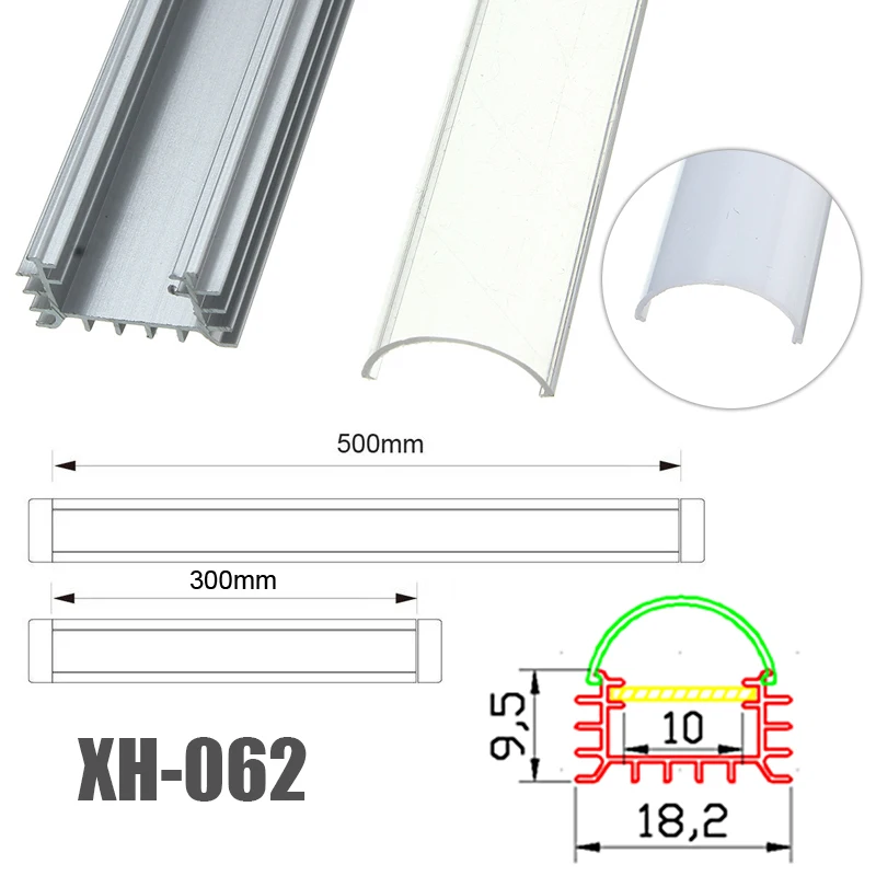 XH-062 алюминиевый держатель для канала чехол Корпус Крышка заглушки светодиодный светильник для жесткой светодиодной ленты светильник светодиодный светильник s