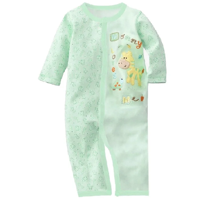 

Green Animal Baby Rompers Boys One Piece Clothes Newborn Sleepwear Children Outerwear Bebe Jumpsuits 100% Cotton 0-12month