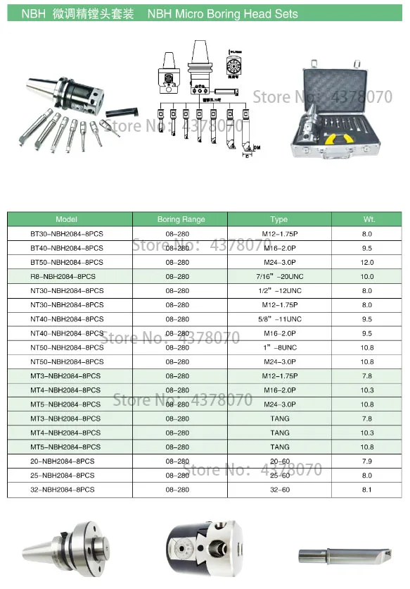 BT40 MT4 MTA4 MTB4 CAT40 MT конус Морзе NBH2084 расточные головки системы+ 8 шт 20 мм расточные Бар кольцо 8-280 мм расточные инструменты набор