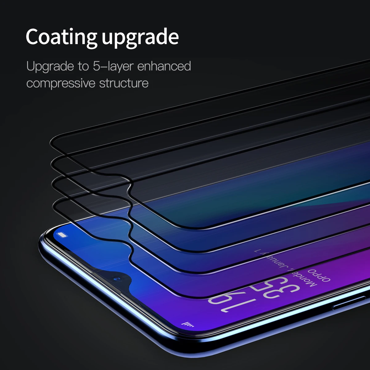 BASEUS Стекло для Oppo R17 0 3 мм 9 H Anti blue ray изогнутые закаленное полный Экран протектор