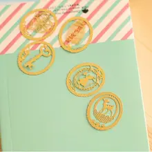 7 шт. милые кружева borderline нежные животные золотые металлические закладки для читателей подарок Креативный канцелярский школьный офисный поставка